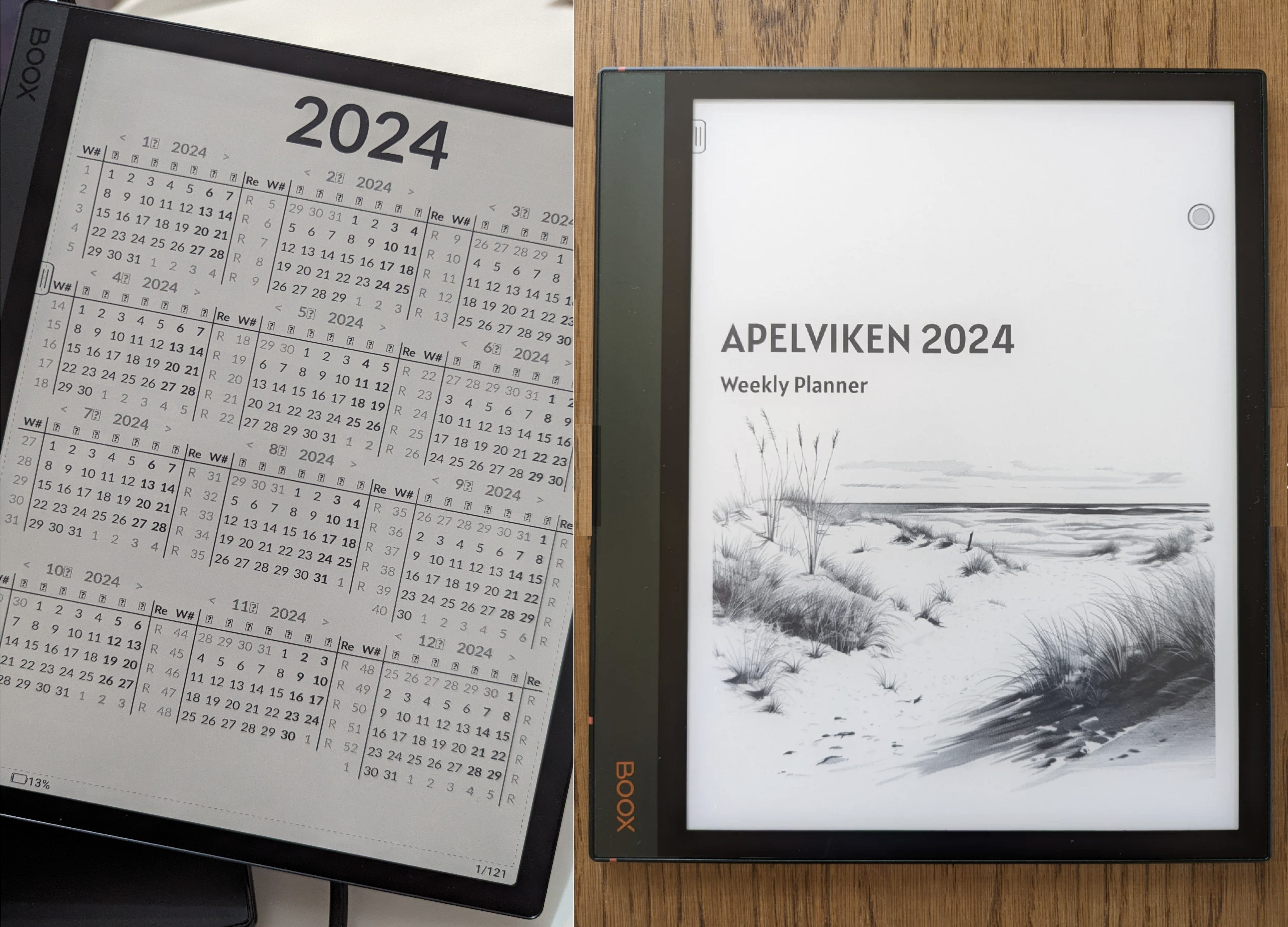 為2024年度生活增色,免費客製化你的電子紙Planner吧!