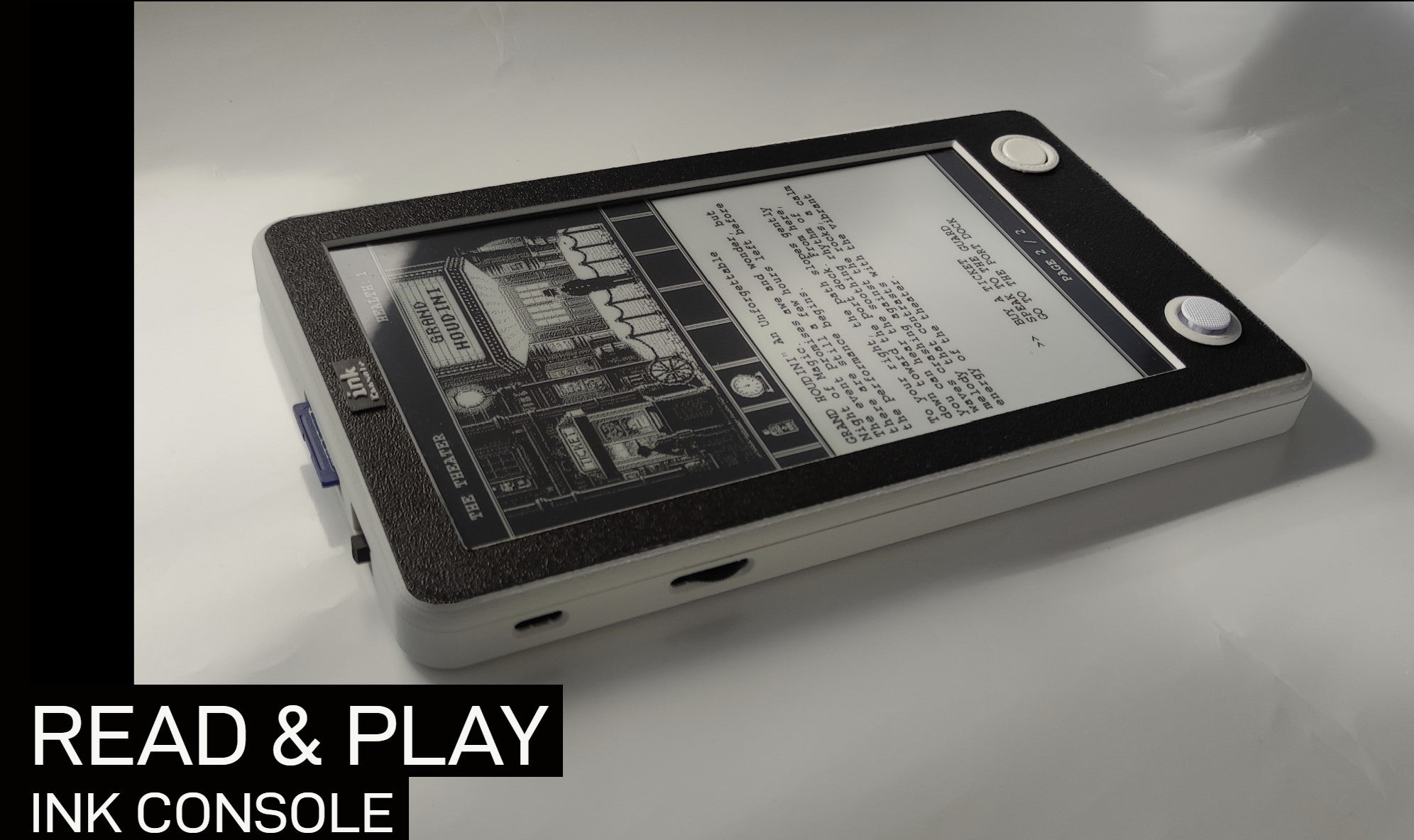 E-Ink新品:專為互動小說與文字冒險遊戲而設計的電子紙掌上型遊戲機Ink Console
