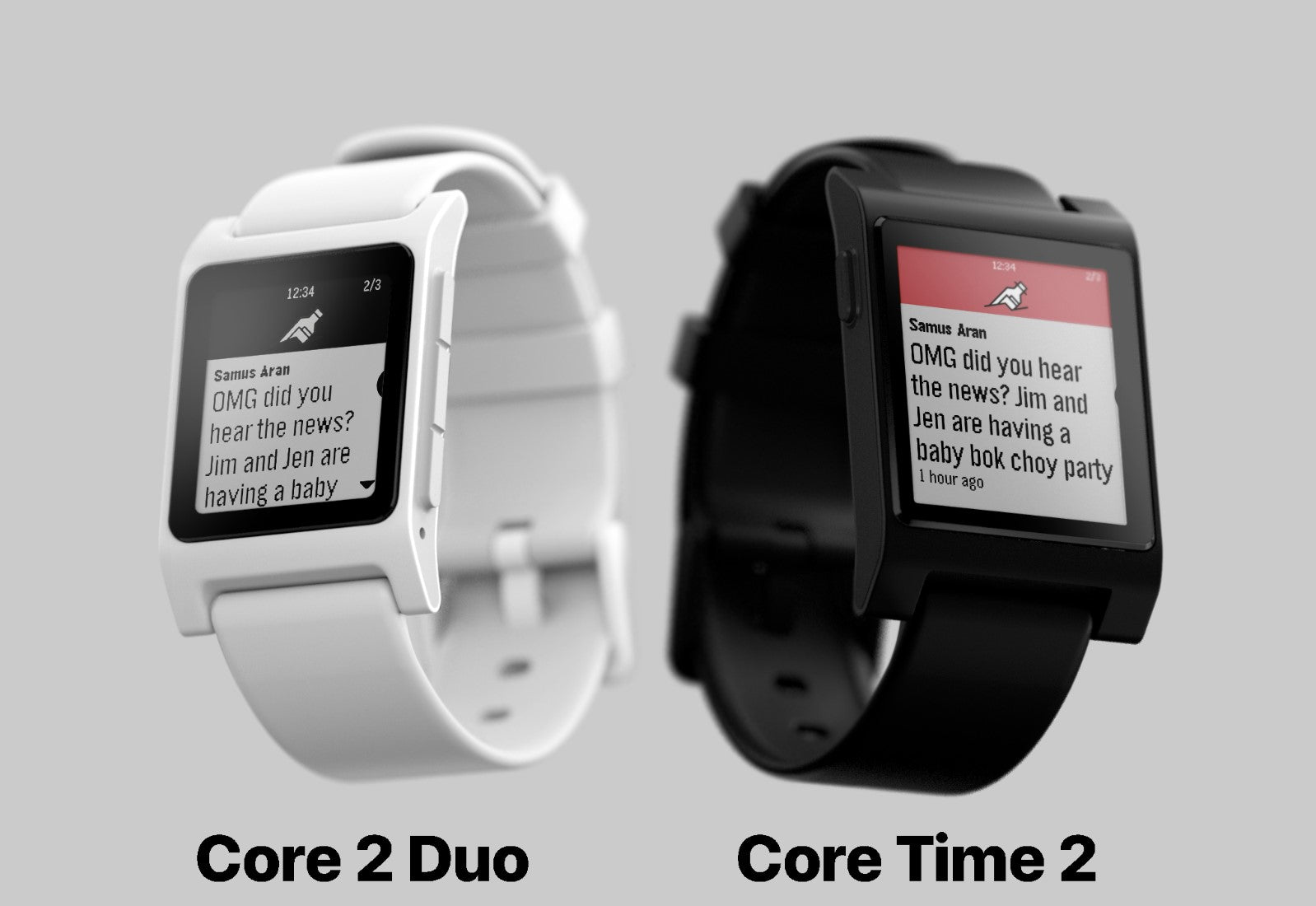 E-Ink新品:Core Devices 發表 Core 2 Duo 與 Core Time 2 智慧手錶,承襲 Pebble 精神重返市場