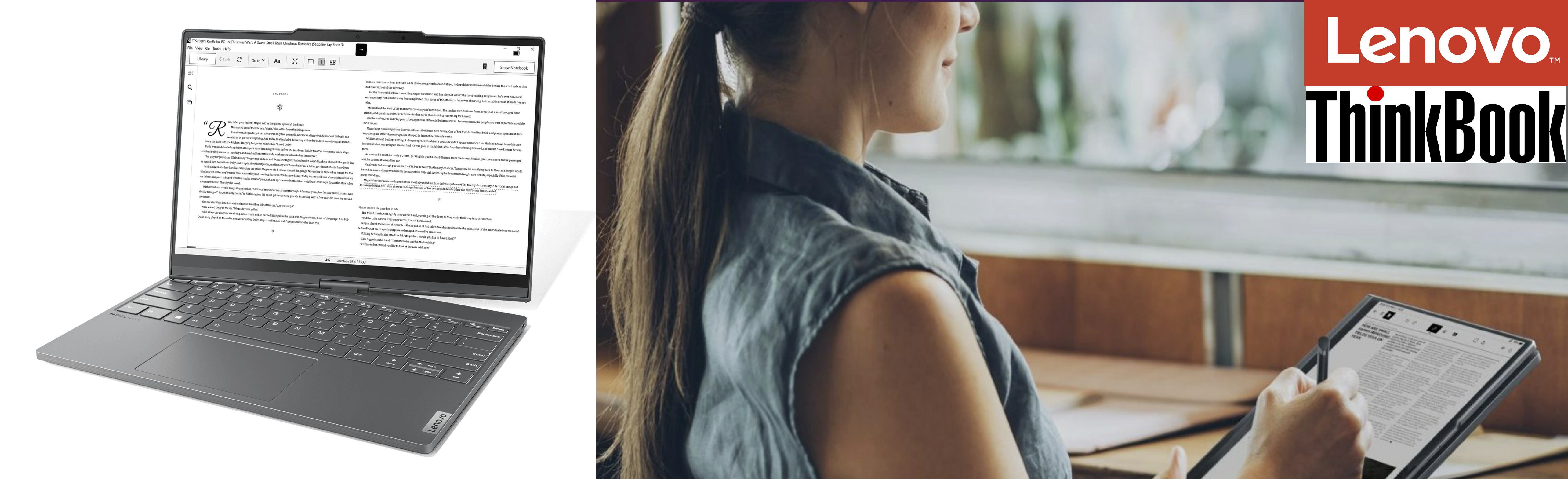 E-Ink新品:Lenovo ThinkBook Plus Twist──可旋轉的OLED/彩色E-Ink雙屏幕筆記本