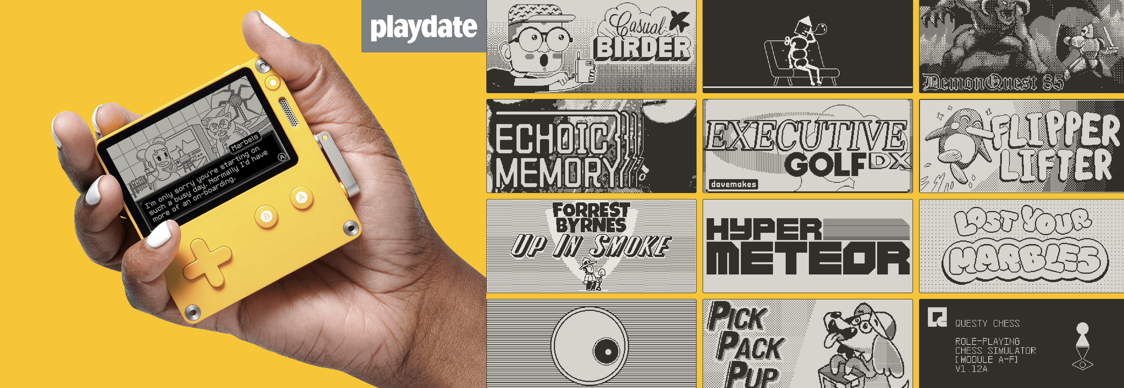 趣味新品:Playdate──一手可握,附有旋轉手把的復古遊戲機