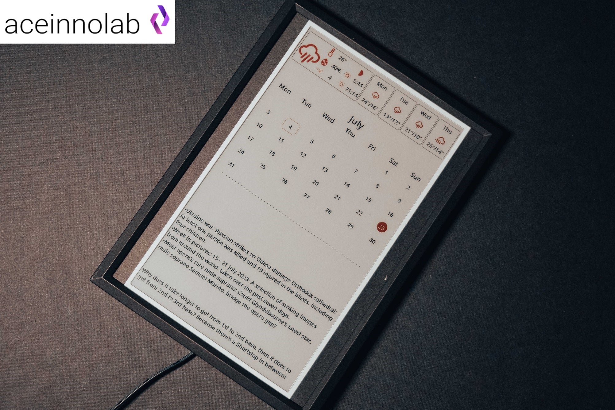 E-Ink新品:德國製造的Inkycal v3──輕薄且環保的智能信息儀表板