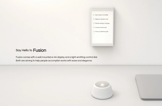 概念產品介紹:Fusion──E Ink牆面顯示屏和桌面轉盤帶來數字和模擬的生產力融合