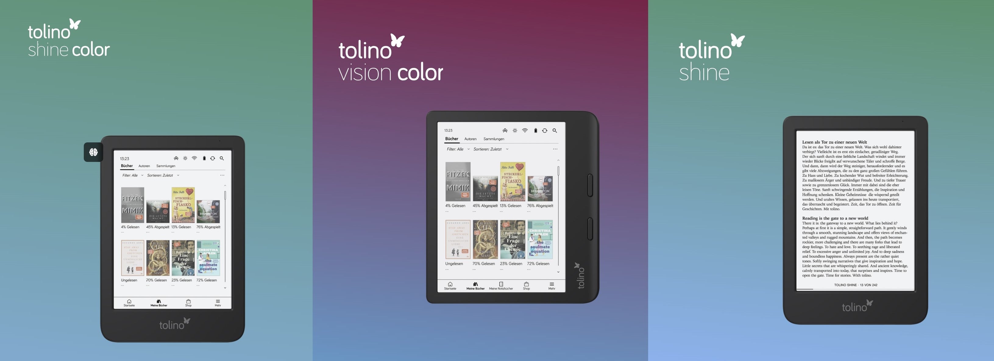 E-Ink新品：德國Tolino發布三款新電子閱讀器Shine、Shine Color和Vision Color