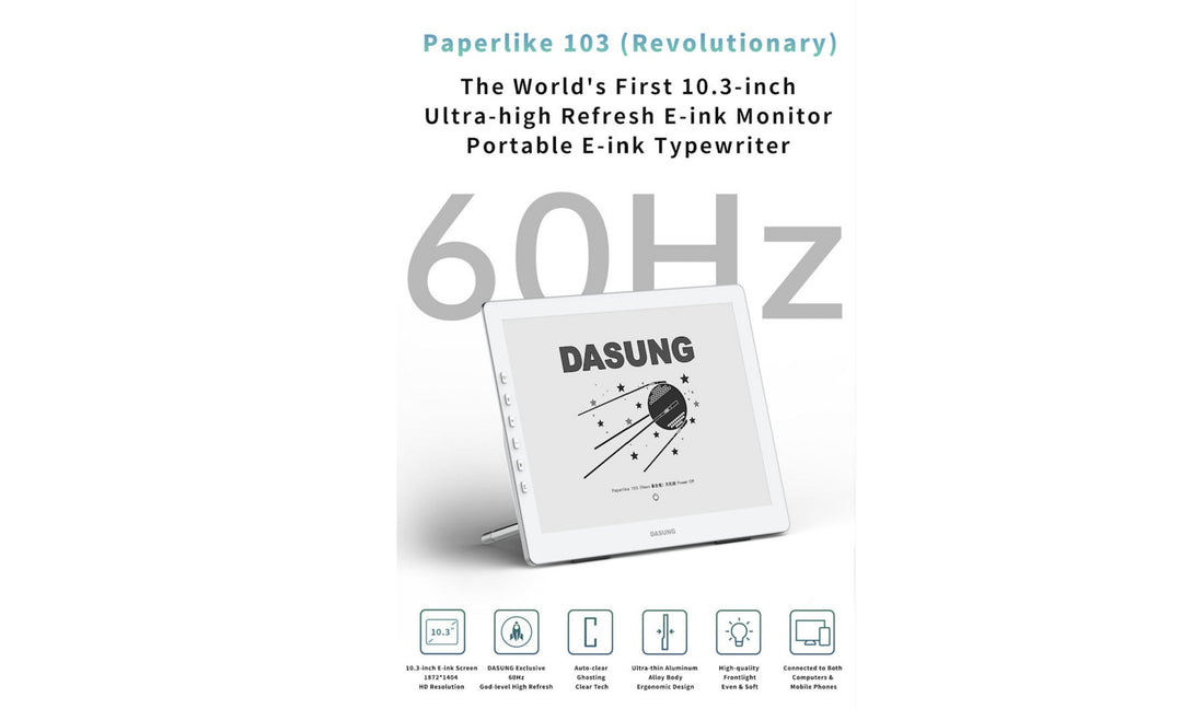 E-Ink新品：全球首款60Hz刷新率電子紙顯示器Paperlike 103登場，開放第二批預購