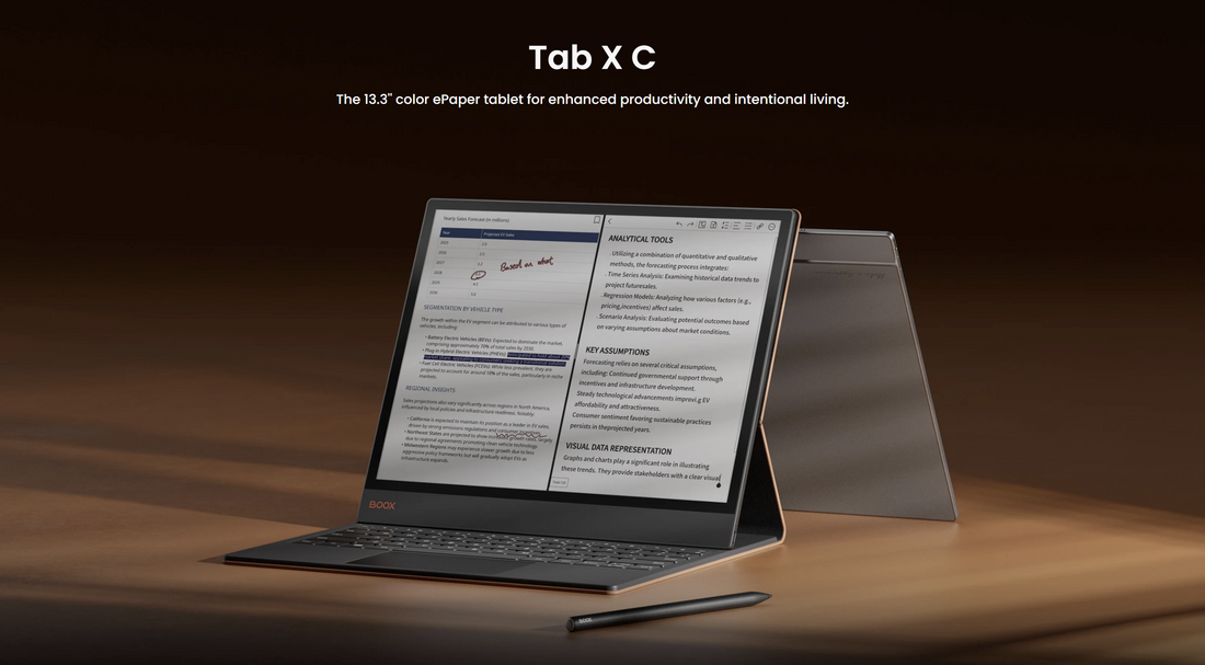 E-Ink新品：文石Boox Tab X C登場！高效能八核心 及 13.3吋彩色電子紙螢幕
