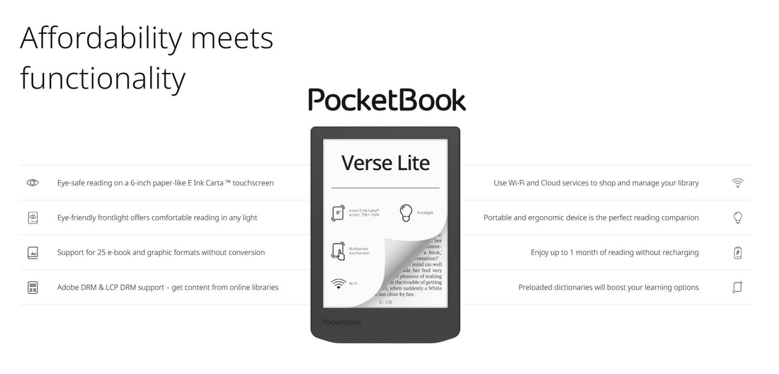 E-Ink新品：PocketBook 推出入門級 Verse Lite，專注閱讀的極簡體驗