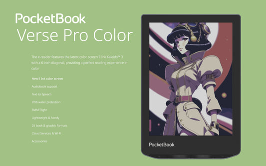 E-Ink新品：PocketBook推出全新6吋彩色閱讀器Verse Pro Color