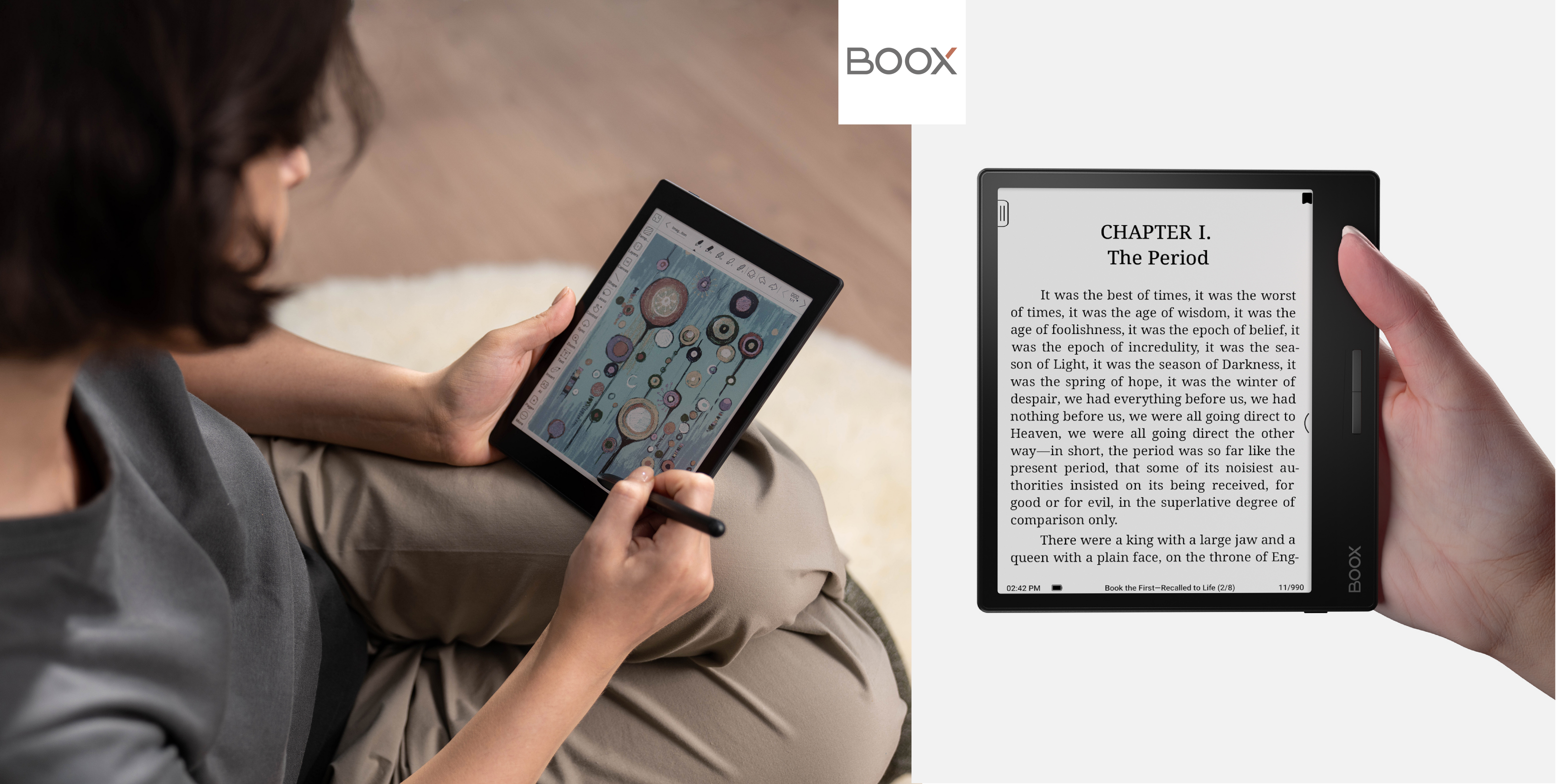 New E-Ink product: Onyx BOOX launches black and white 7-inch Page and –  E-Reader Pro