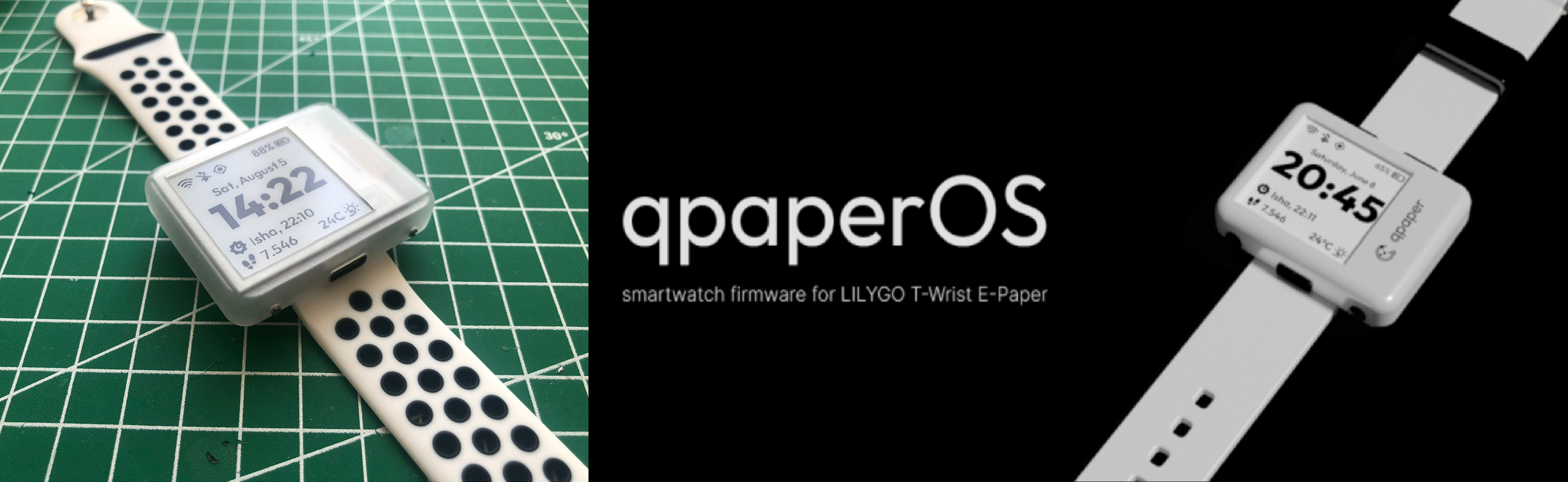 E-Ink新品：qpaper──用LilyGo開發板及自研系統，製作出自己的E-Ink手錶